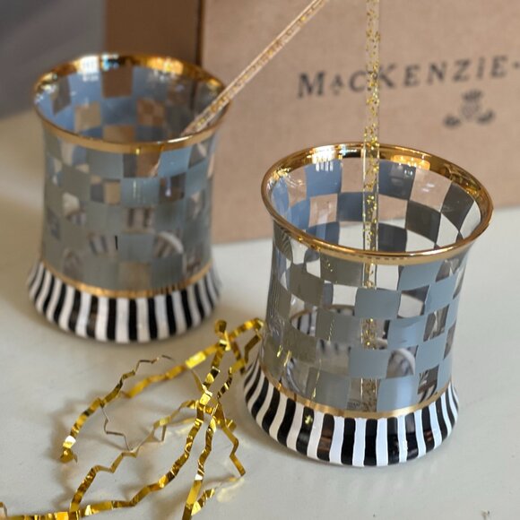 MacKenzie-Childs Carnival Sterling Tumbler Glasses (Set of 2)-NEW - Picture 12 of 12